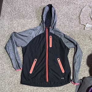Under Armour Black and Gray Jacket with Pink Accents